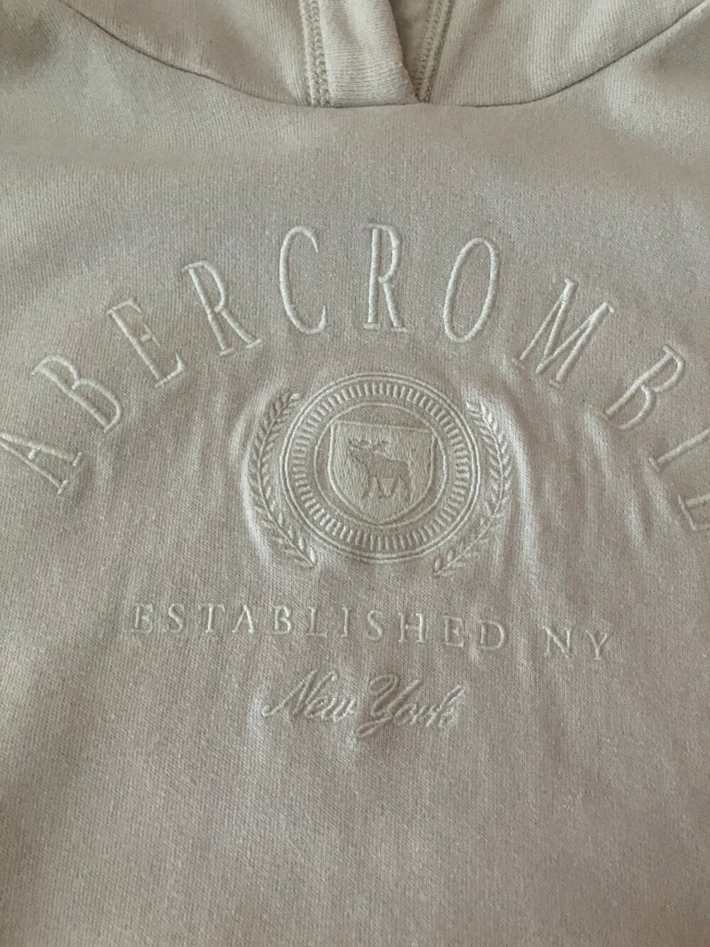 Abercrombie Kids Hoodie Creme clr Pocket Size 15/16 - Picture 4 of 10